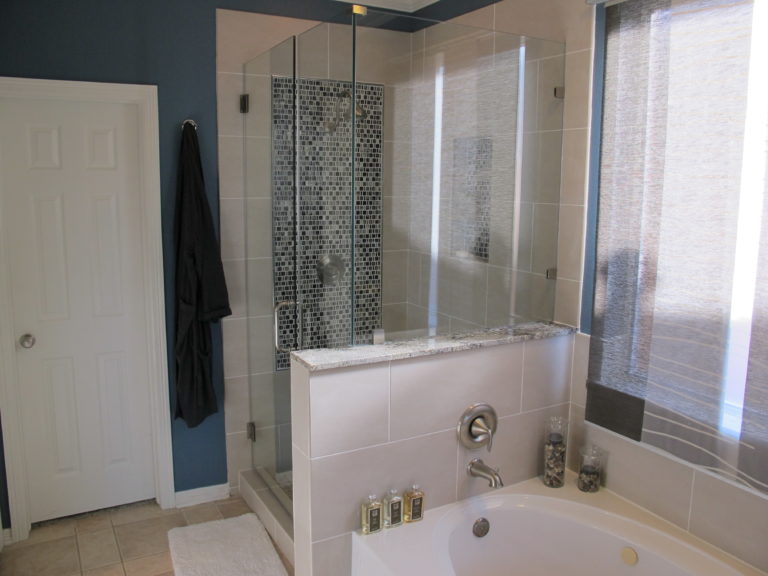 Glass Tile Bathroom Remodel Houston Bathroom Renovation Spa TX