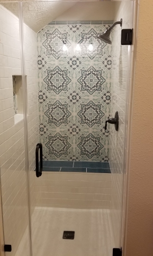 Mosaic Tile Shower Custom, How Much To Tile A Shower Stall