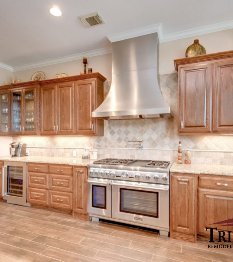 modern kitchen with unique cabinet styles