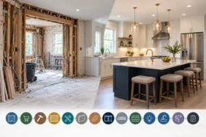 Kitchen remodel order side by side comparison