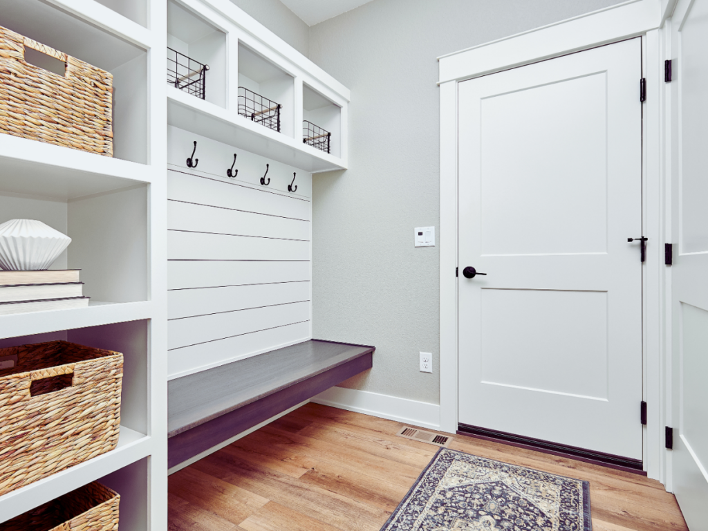 Modern mudroom in Houston, TX home