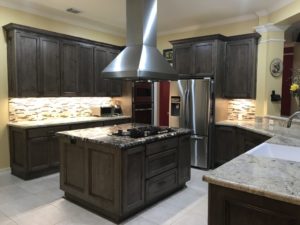 Pearland stone and custom cabinetry